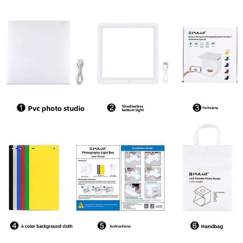 Photography Lighting No Shadows - 2-in-1 20cm 미니 LED 사진 조명