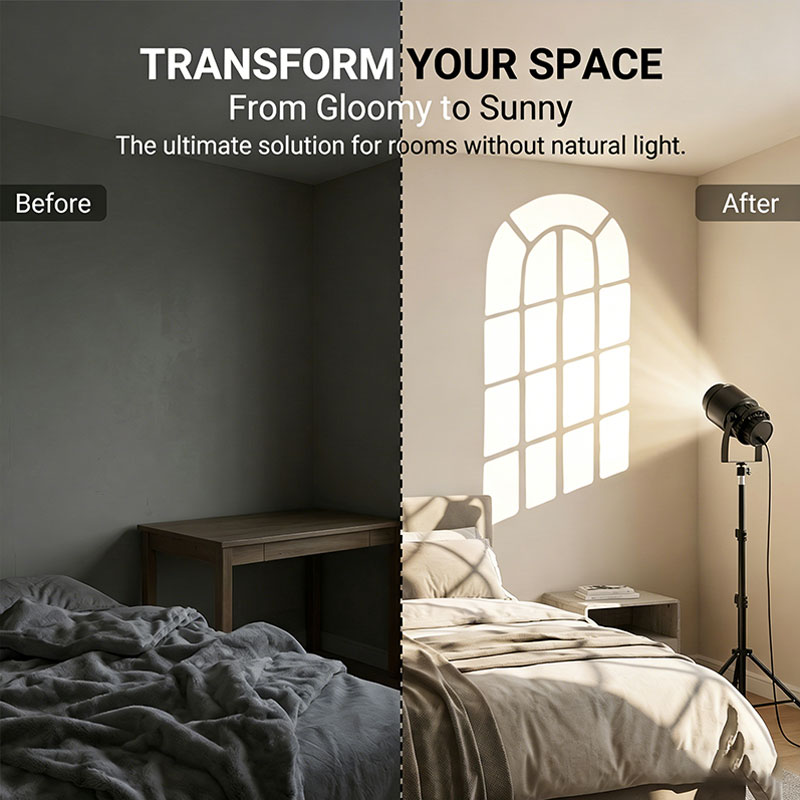 Photography Lighting No Shadows - 15W 가상 가짜 창문 프로젝션 램프