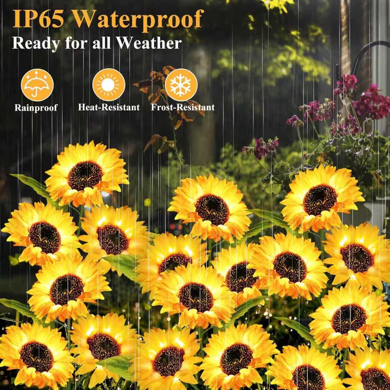 2팩 태양광 해바라기 야외 조명, 야외용 태양광 정원  - Flower Photography Led Lighting Pack 리뷰 및 가격