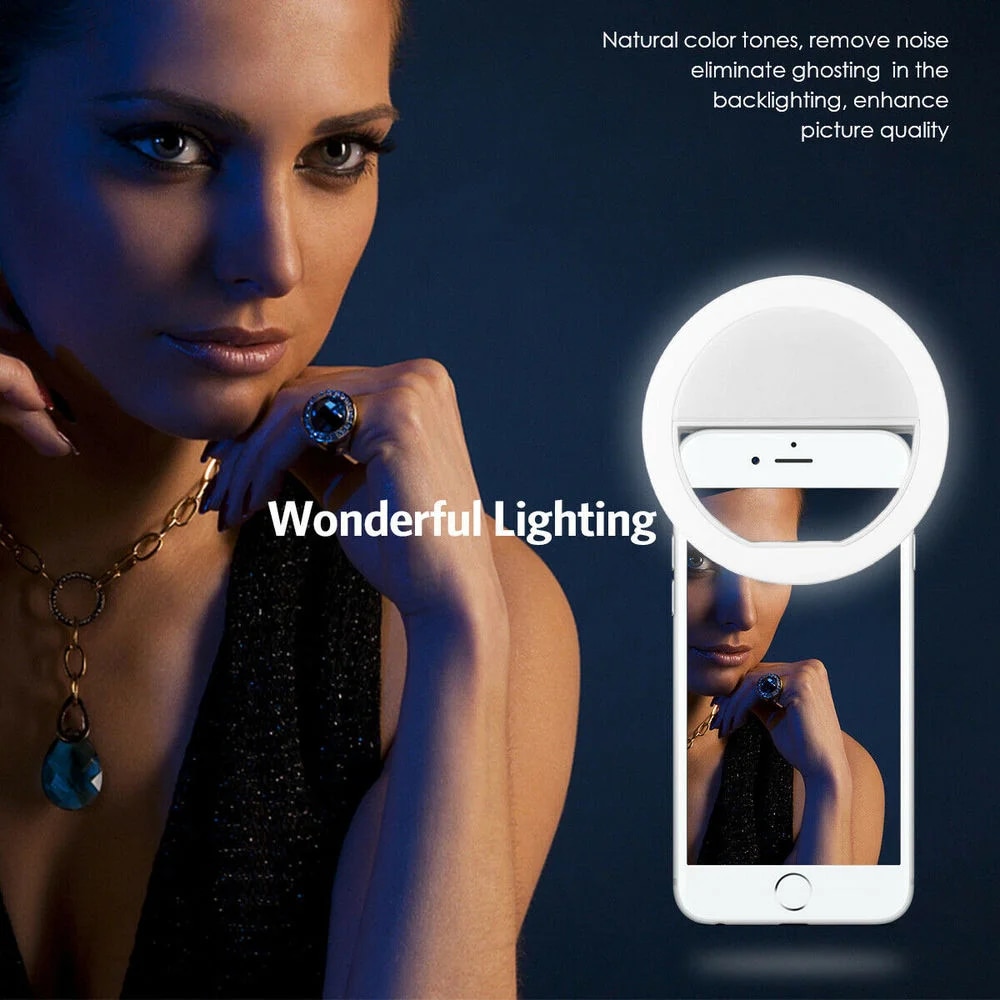 USB 충전식 LED 셀카 링 라이트, 전화 클립 사진 - Photography Lighting Equipment 리뷰 및 가격