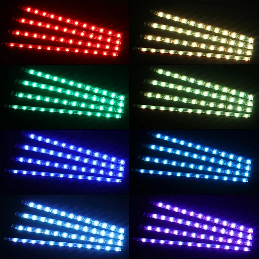 유니버설 48 LED USB 자동차 RGB 엠비언트 풋 - Interior Photography Lighting 리뷰 및 가격