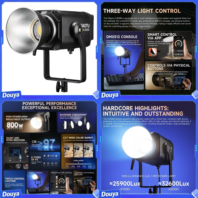 MIAOTU 공장 직판 CL-800B 800W 양색 L - Photography Lighting Direction 리뷰 및 가격