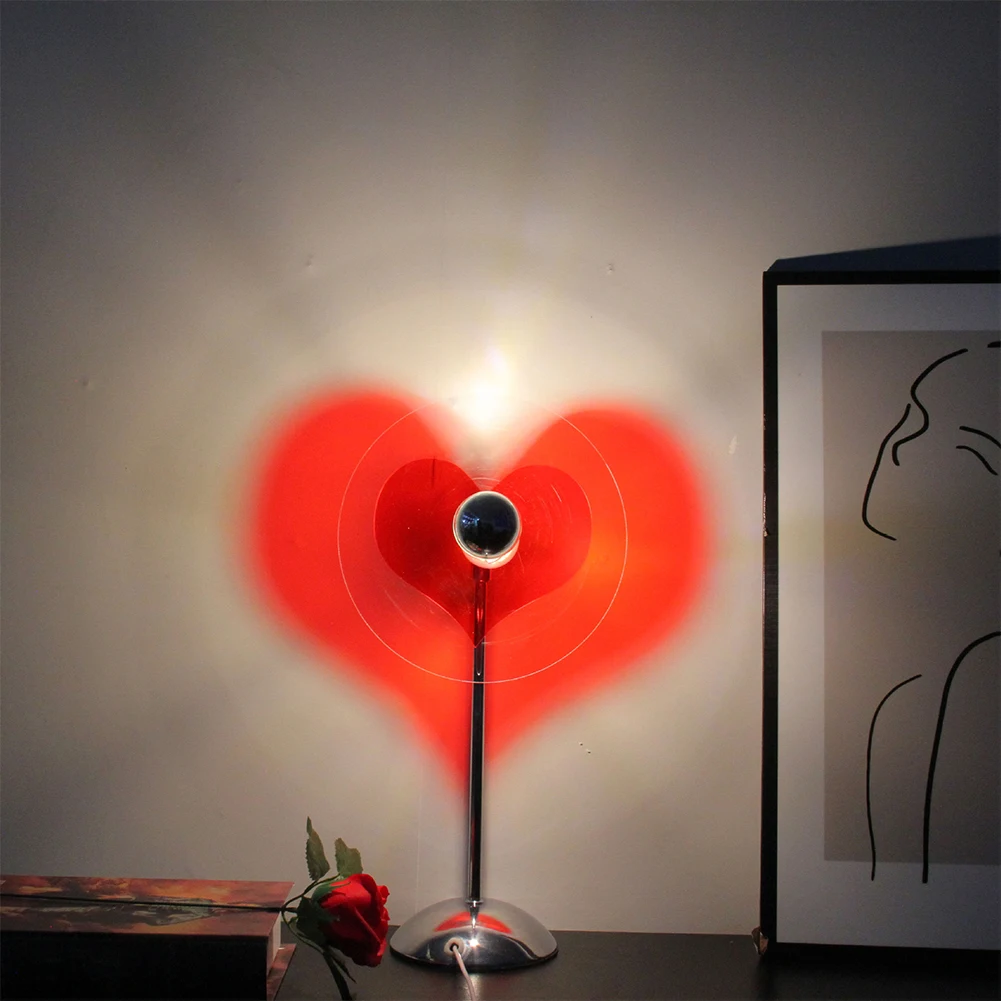 USB 테이블 램프 로맨틱 러브 프로젝터 램프 온/오프 - Photography Lighting No Shadows 리뷰 및 가격