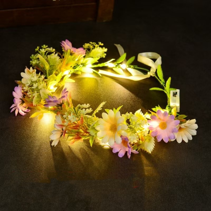LED 조명 꽃 화관 머리띠 발광 꽃 화환 헤드피스 어 - Photography Lighting Equipment 리뷰 및 가격