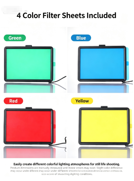 LED 사각 패널 필 라이트, 데스크탑 정물 촬영 램프 - Photography Lighting Board 리뷰 및 가격